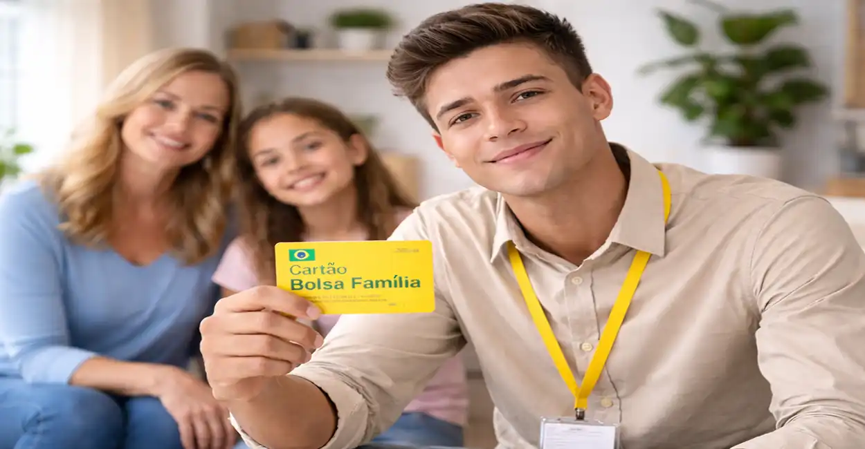 Jovem aprendiz com carteira de trabalho e cartão do Bolsa Família - Entenda se pode acumular