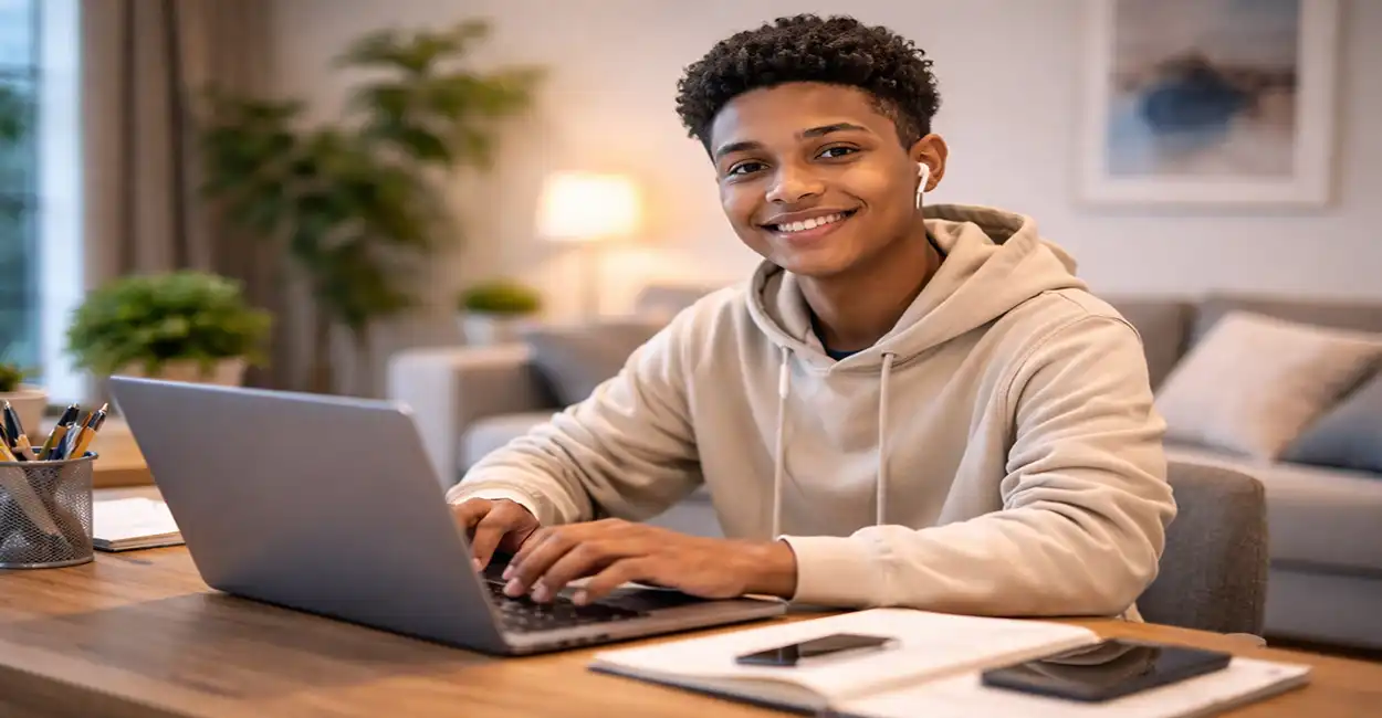 Jovem Aprendiz trabalhando em home office - Entenda as regras e possibilidades