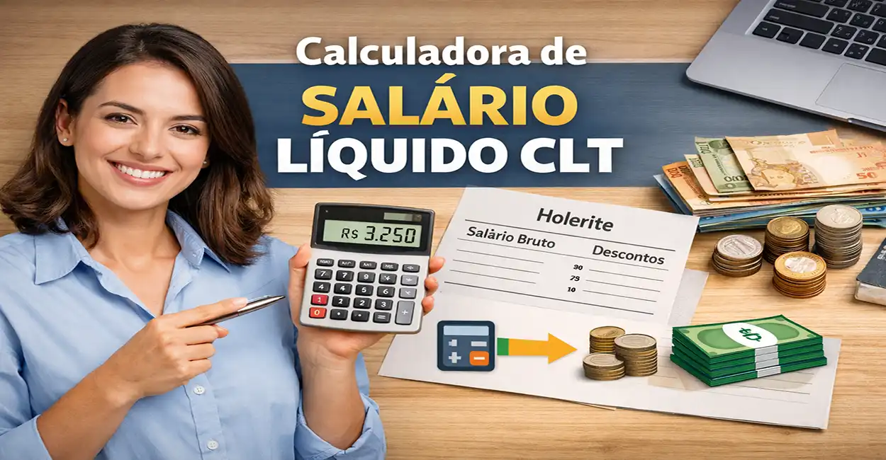 Calculadora de Salário Líquido CLT - Simule seus descontos de INSS e IRRF