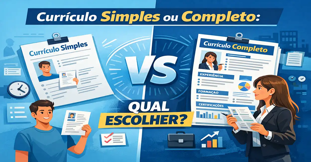 Diferenças entre currículo simples e currículo completo