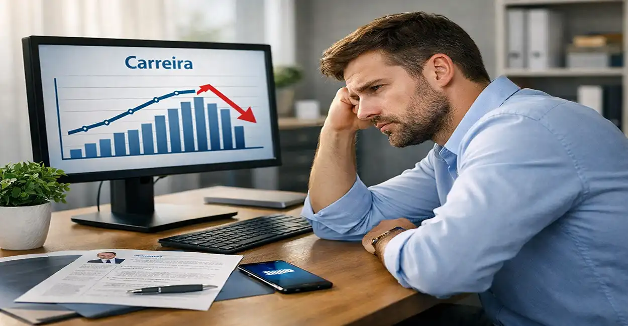 Profissional frustrado com falta de promoção no trabalho