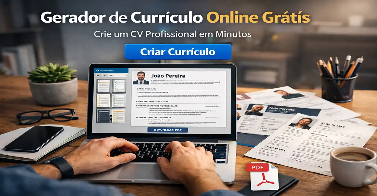 Gerador de Currículo Online Grátis: Crie um CV Profissional em Minutos
