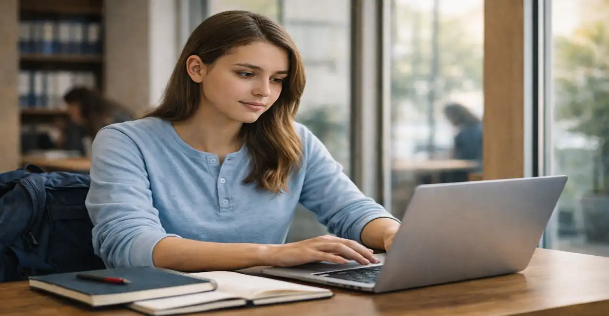Jovem aprendiz segurando pasta com documentos trabalhistas e calculadora - guia de direitos
