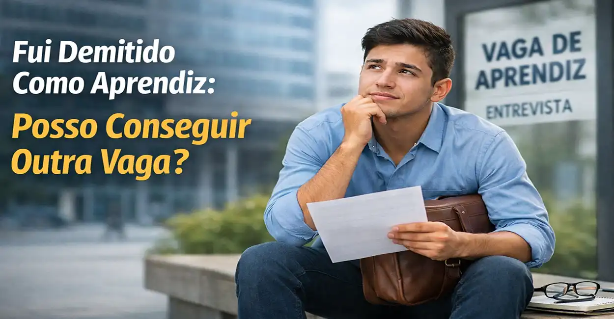 Jovem aprendiz segurando currículo e comemorando nova vaga de emprego