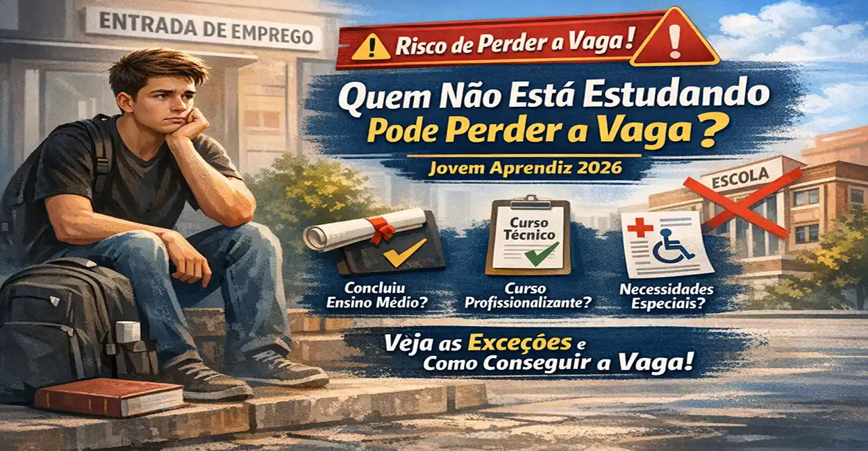 Jovem refletindo sobre oportunidades de aprendizagem fora da escola - regras e exceções do programa Jovem Aprendiz