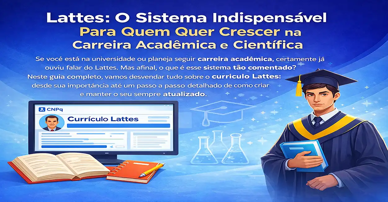 Plataforma Lattes - Tela de cadastro e gestão de currículo acadêmico