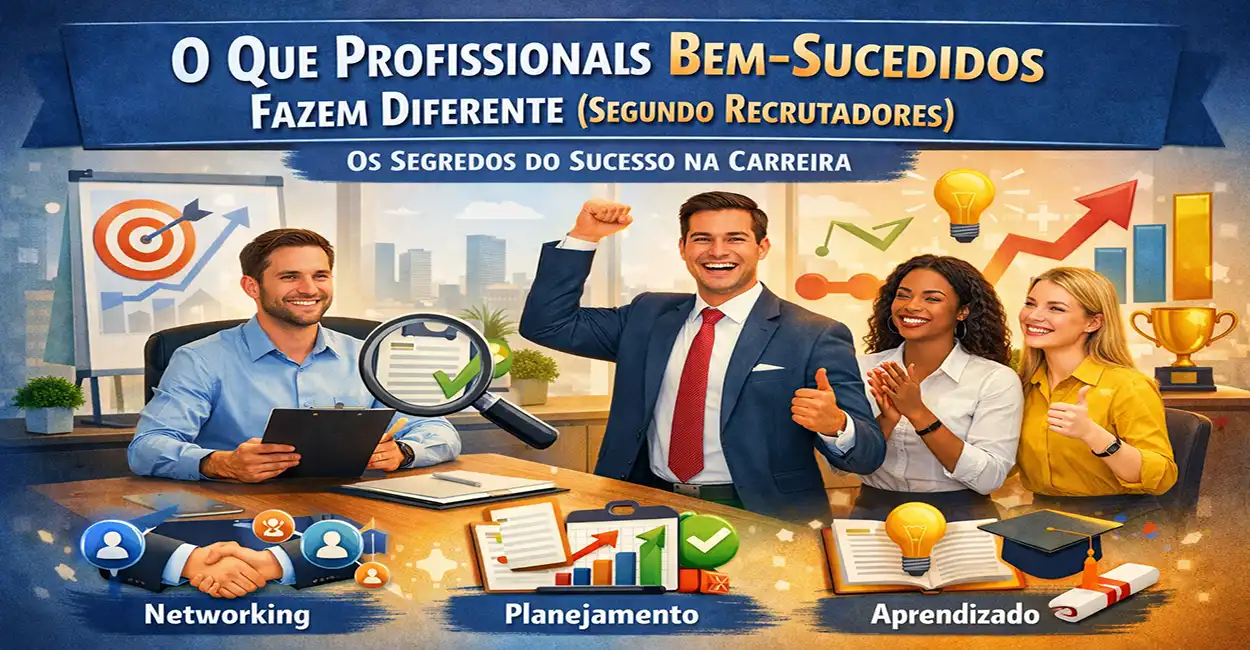 Profissionais bem-sucedidos em reunião de trabalho - sucesso na carreira