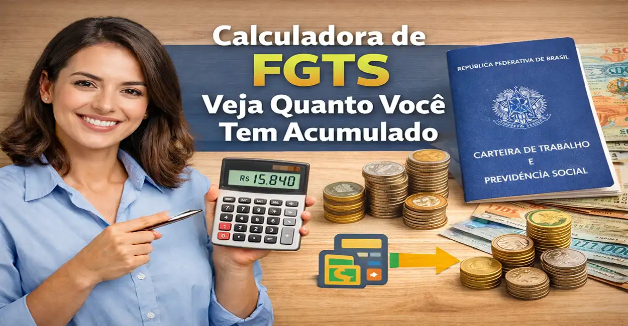 Calculadora de FGTS 2026 - Simule seu saldo do Fundo de Garantia