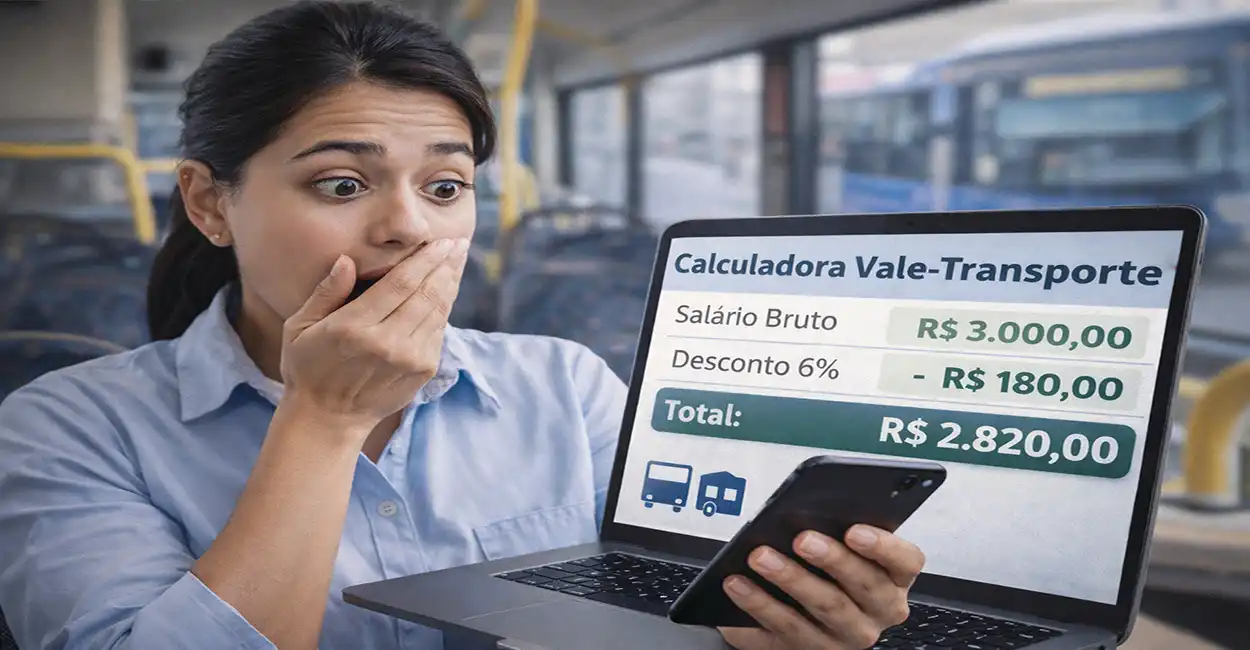 Calculadora de Vale-Transporte 2026 - Calcule o desconto no seu salário
