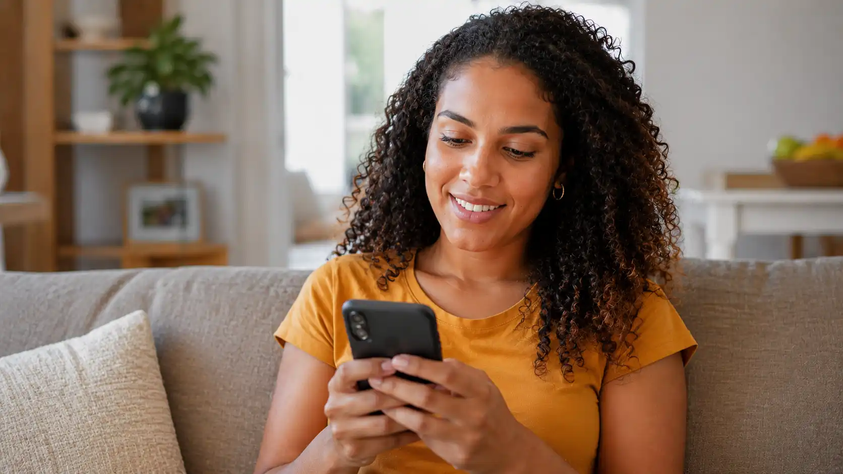 Pessoa verificando se está cadastrada no CadÚnico pelo celular