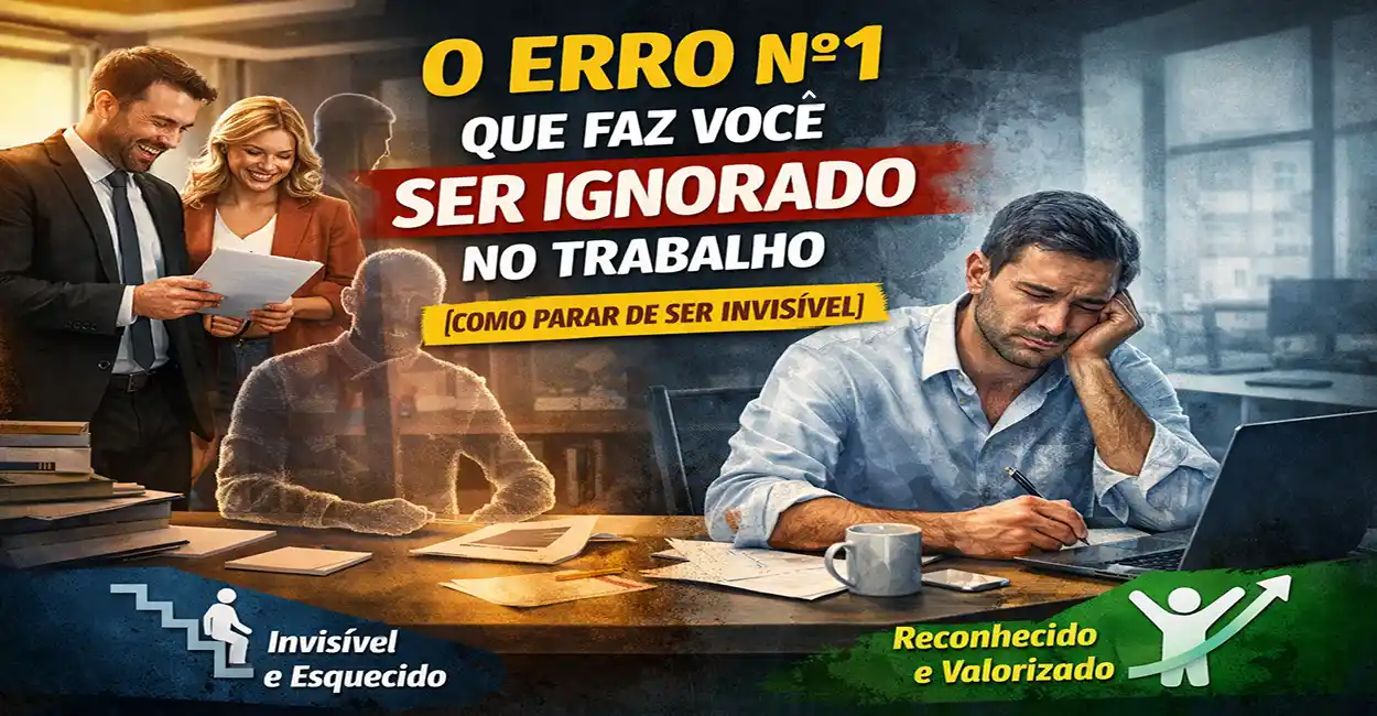Profissional invisível no trabalho - pessoa sendo ignorada em reunião corporativa