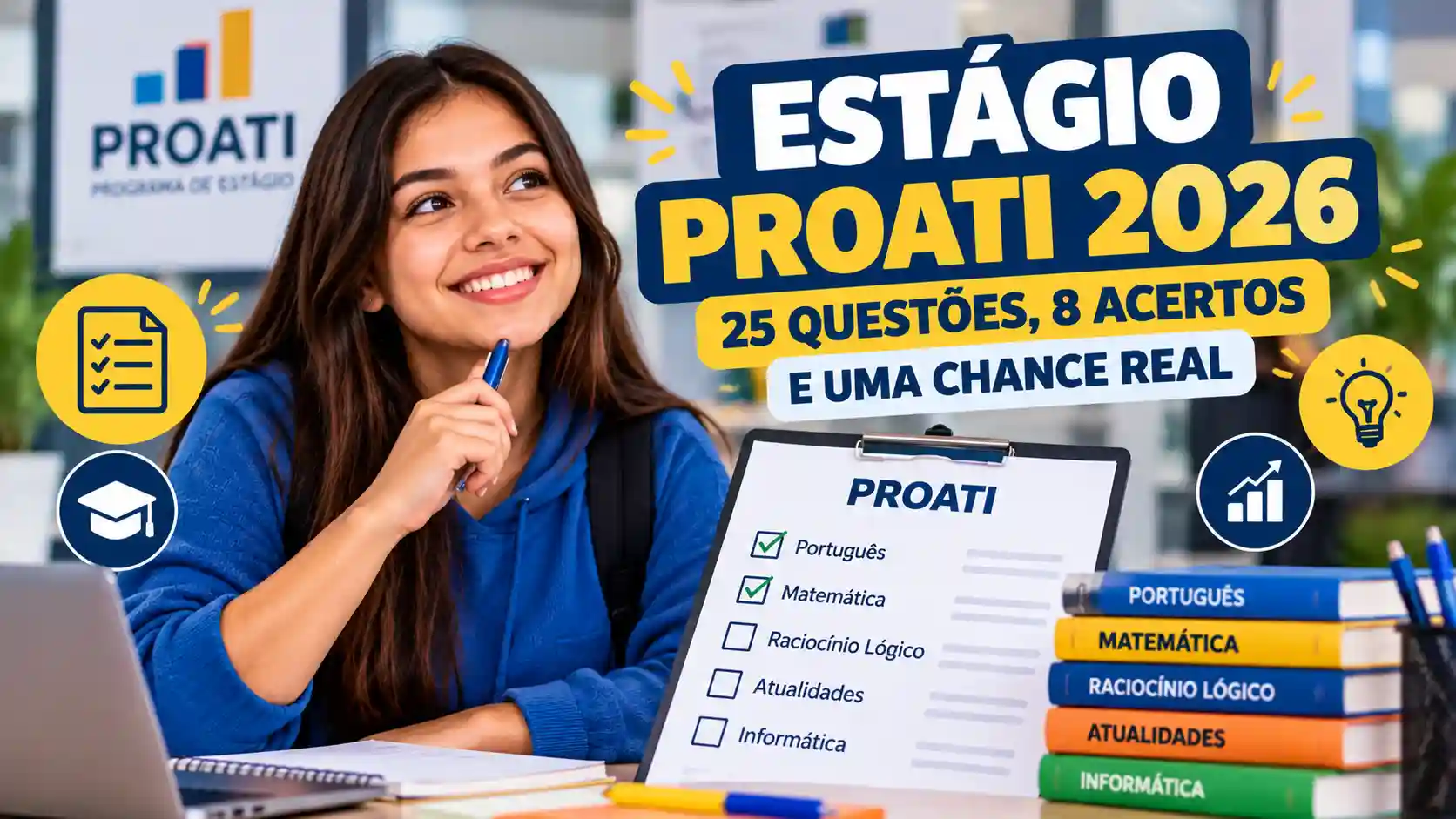 PROATI 2026: 25 questões, 8 acertos e uma chance real de entrar na rede estadual