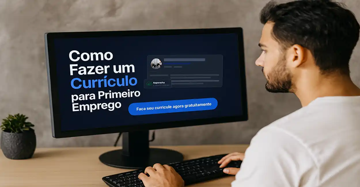 Pessoa criando o primeiro currículo