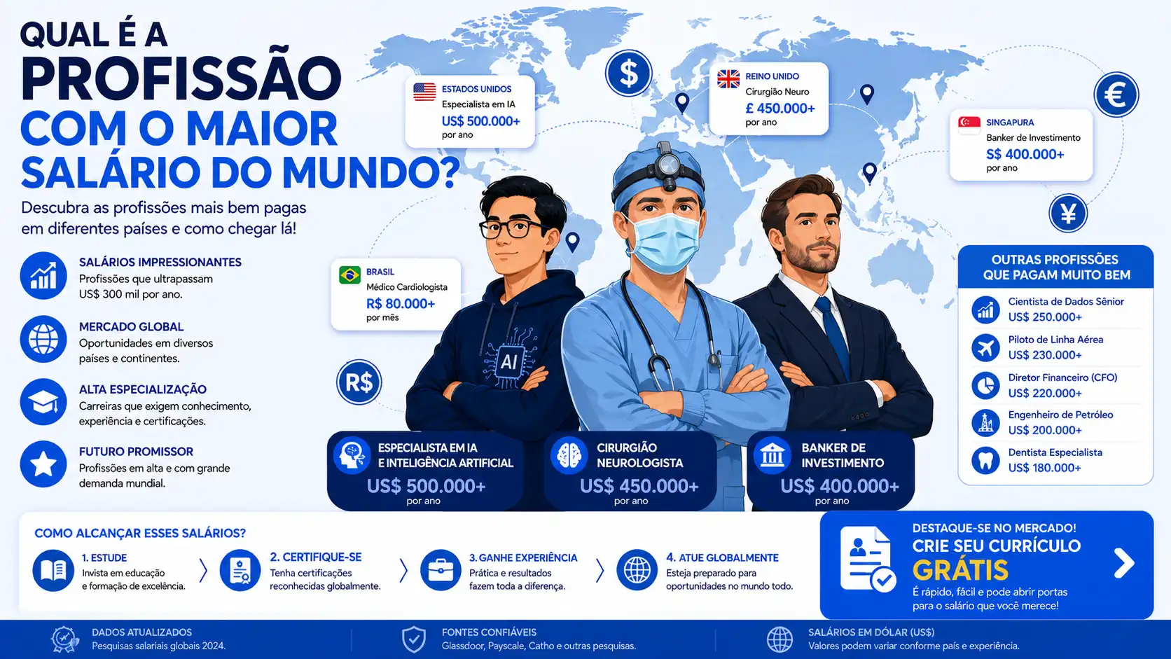 Profissão com o maior salário do mundo